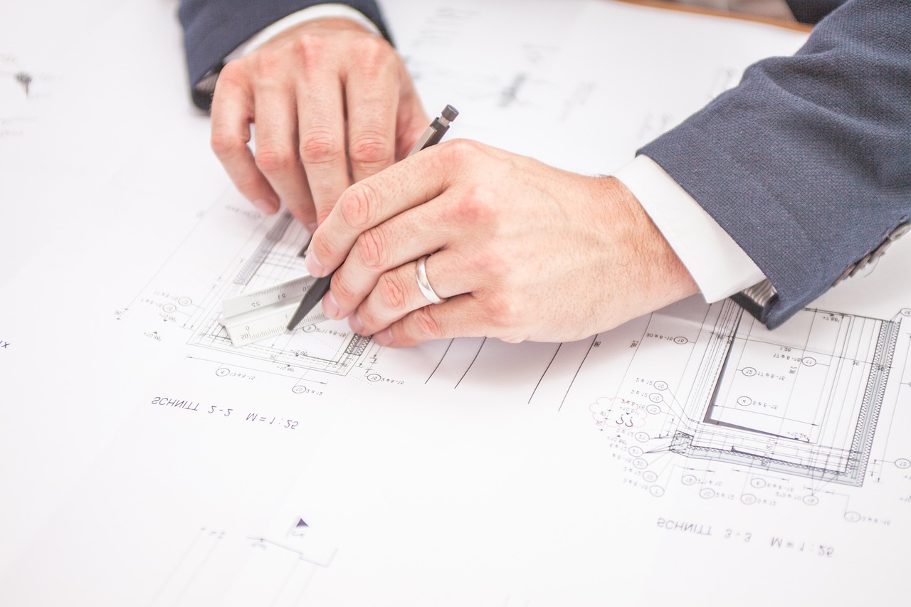 residential architecture team reviewing plans